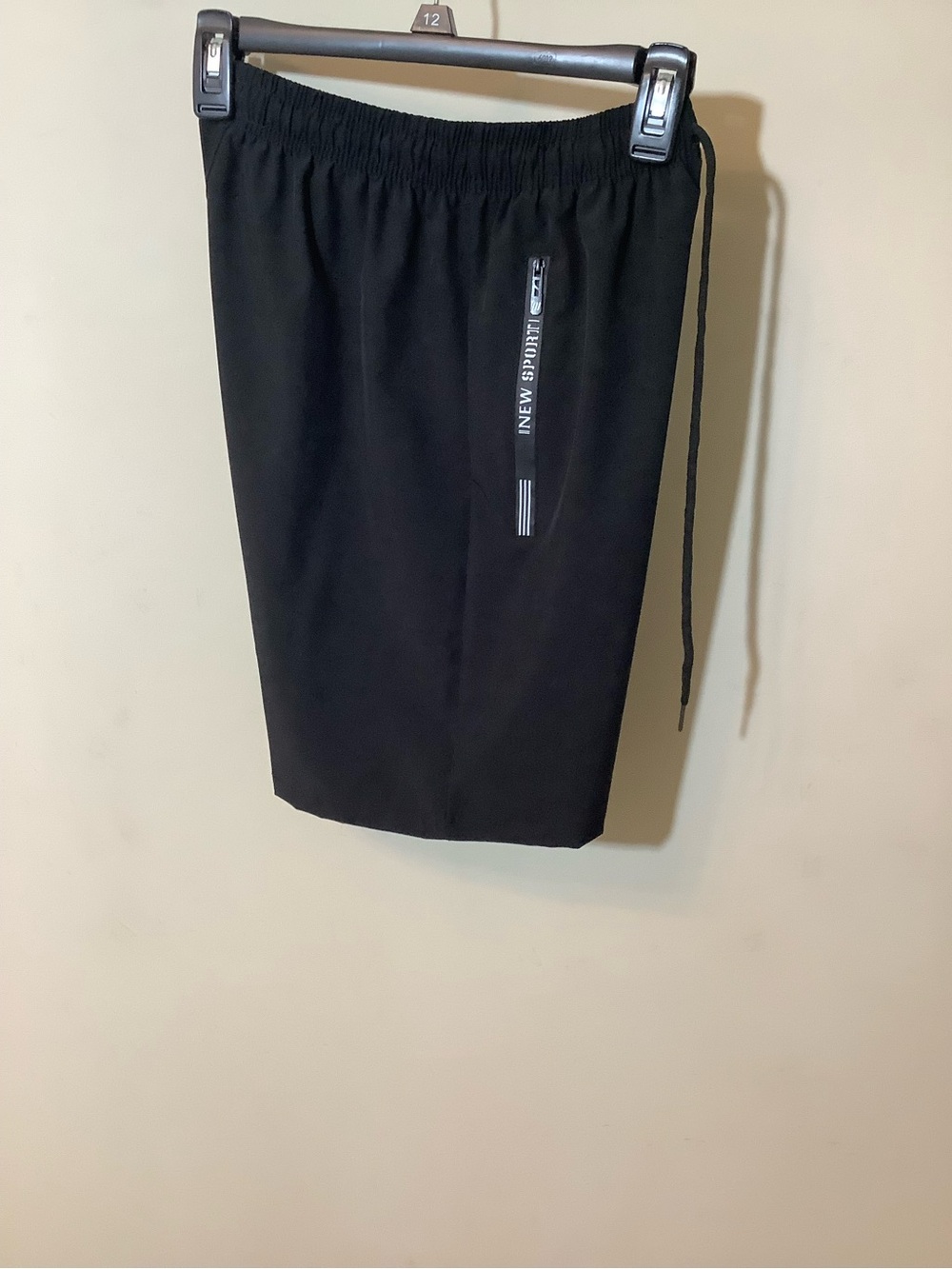 Black Women's Athletic Shorts with Elastic Waist
